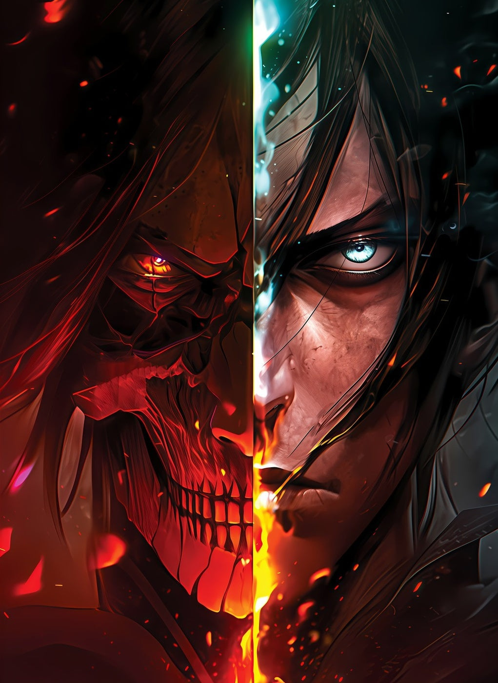 Eren Yeager metal wall art